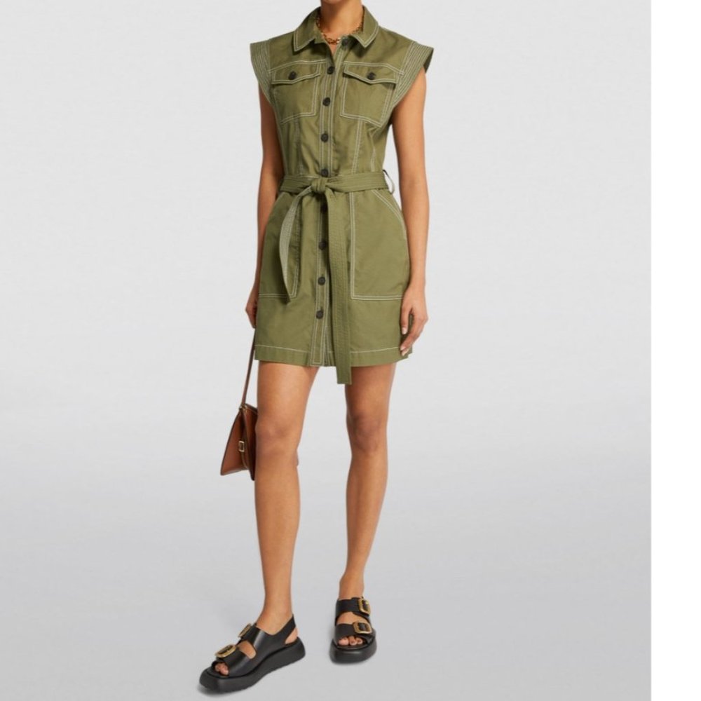 Claudie Pierlot Safari-style Cotton Dress - Size 42
